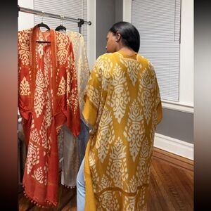 Damask Print Kimono